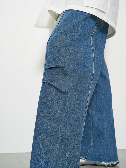 KNEE TUCK DENIM PT /Y252-31054